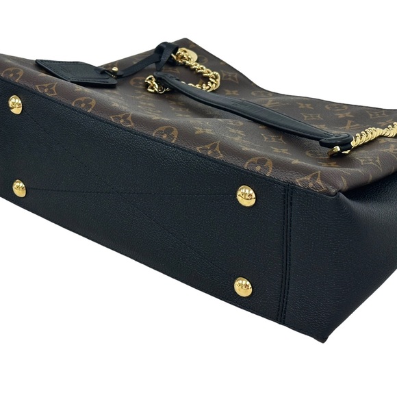 Louis Vuitton Surenne MM Shoulder Tote Bag M43772 Monogram Brown Black Noir - Picture 8 of 15